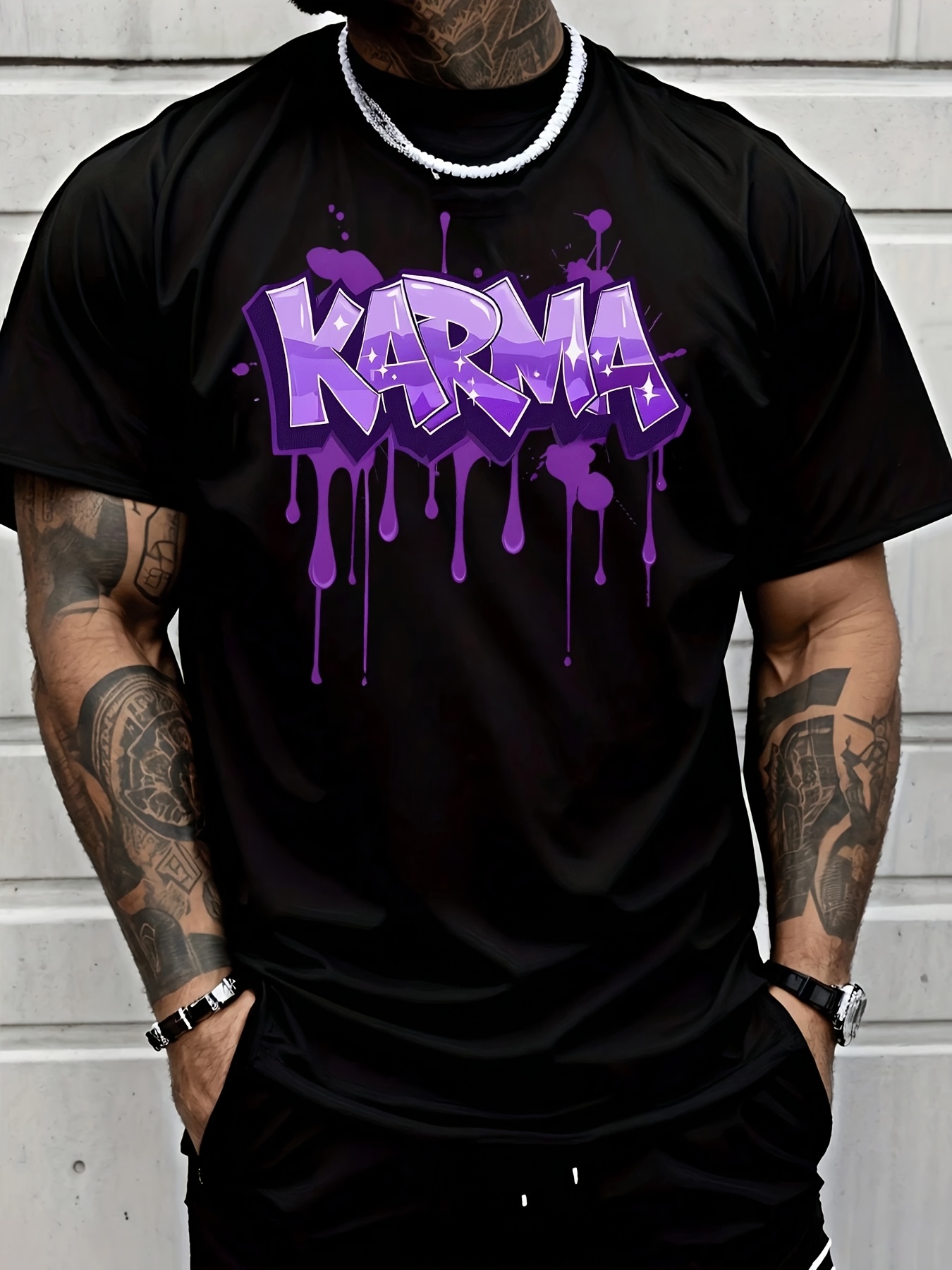 Street Fashion Graffiti - Camiseta Karma con estampado de tinta