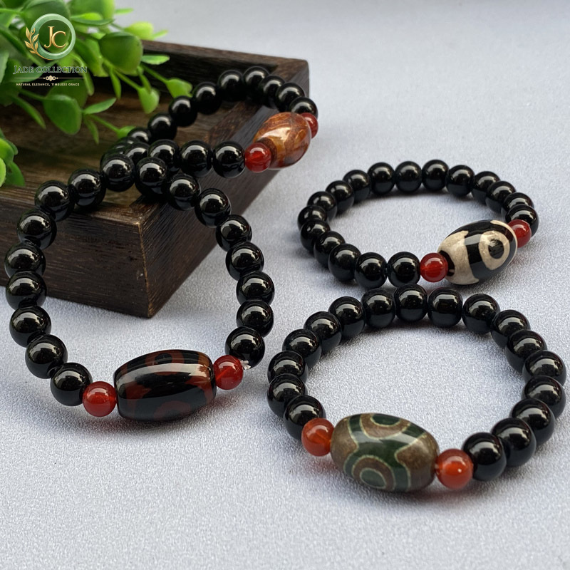 Street Fashion Vendors - Pulsera de Ágata con Cuentas Dzi
