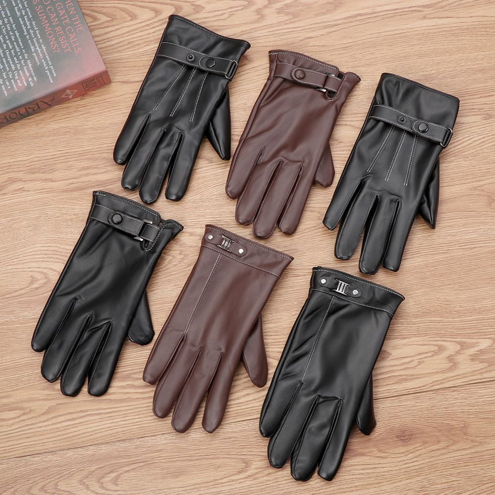 Street Fashion Gloves - Guantes Térmicos de cuero para hombre,