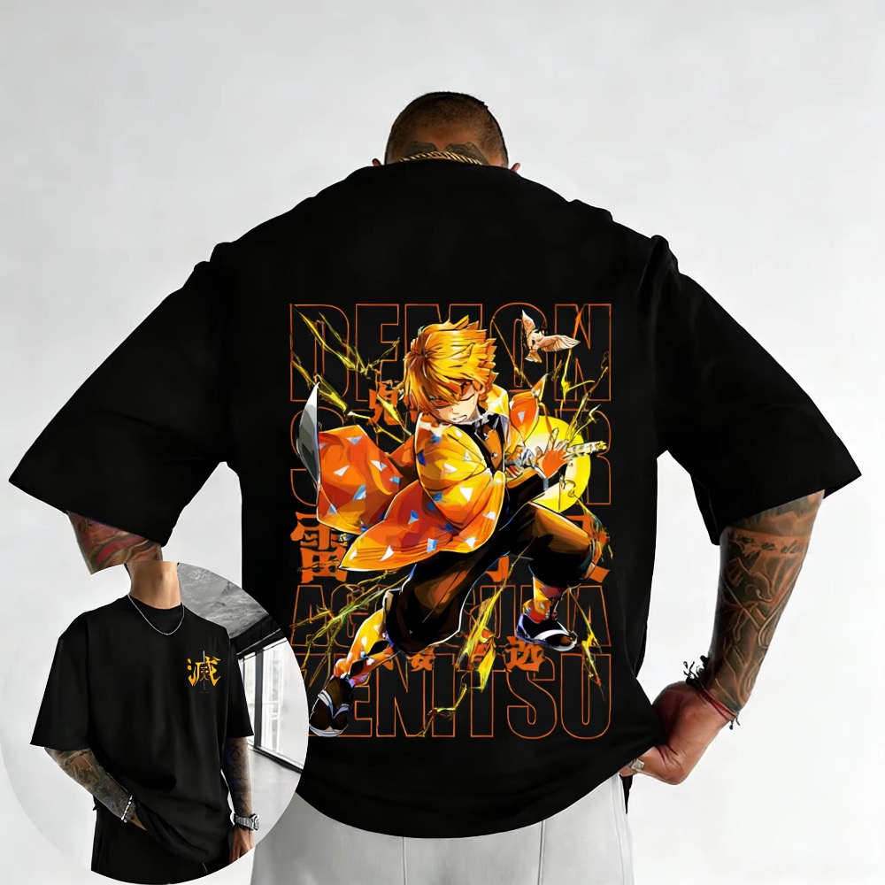 Street Fashion Anime - Camiseta de talla grande con estampado