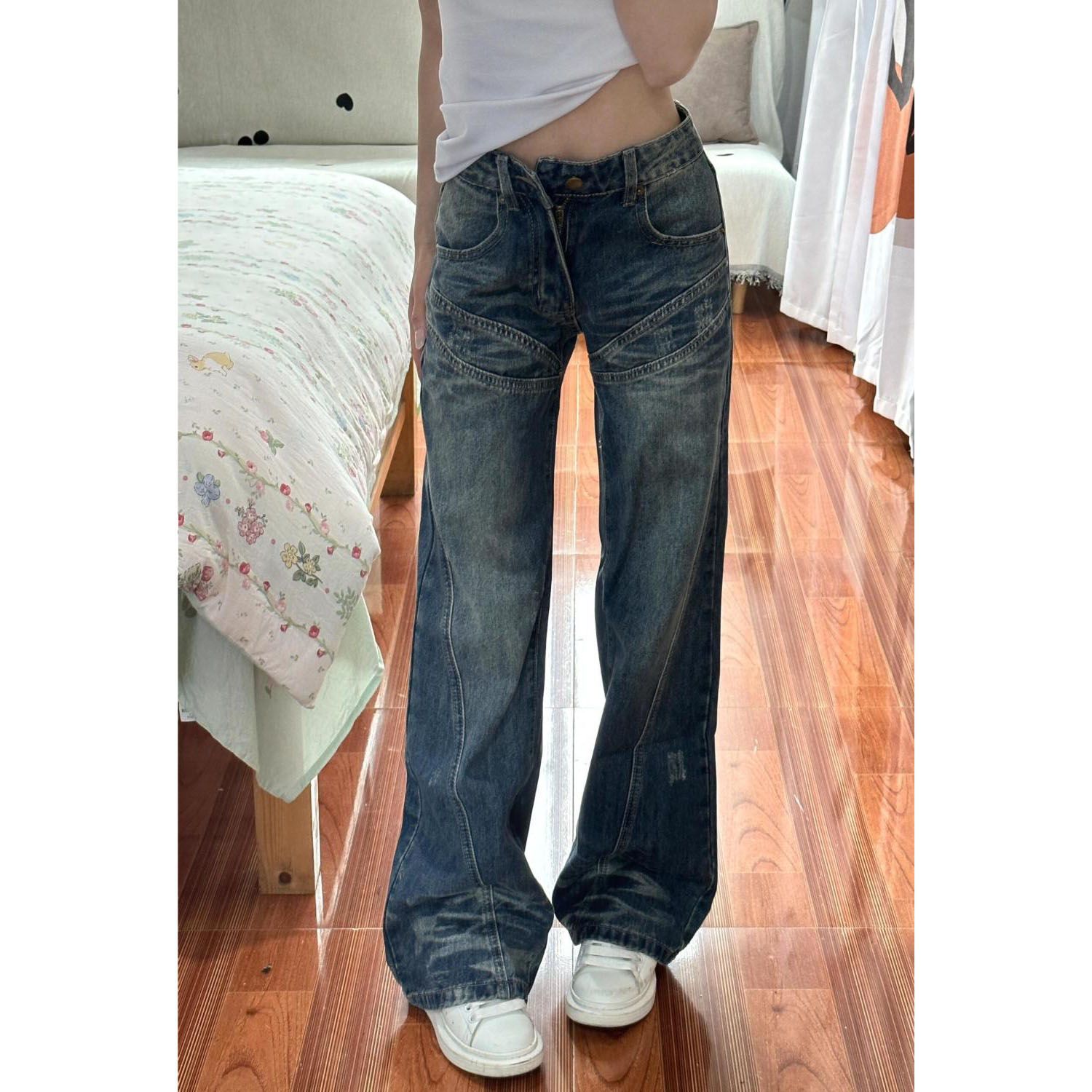 Japanese Street Fashion Female - Pantalones vaqueros para niñas, ropa Vintage