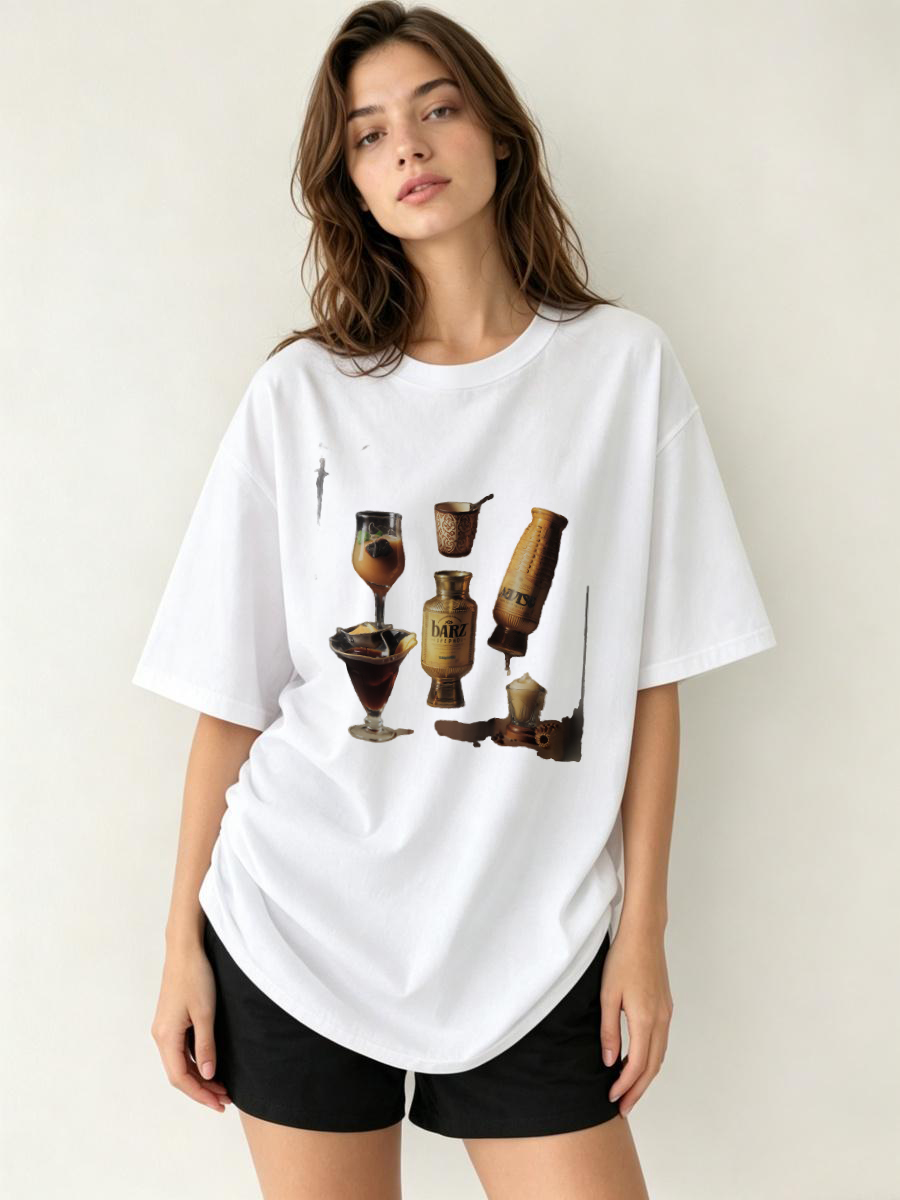 Japanese Street Fashion Female - Camisetas con Estampado de Caracteres Kanji