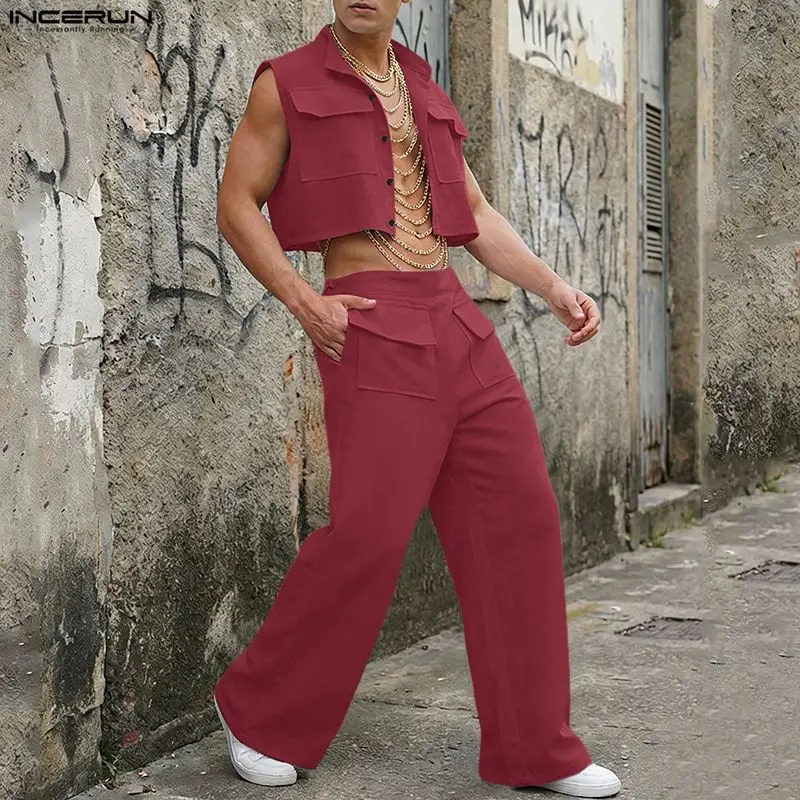 Street Fashion Us - Conjuntos INCERUN para Hombre, Camiseta sin