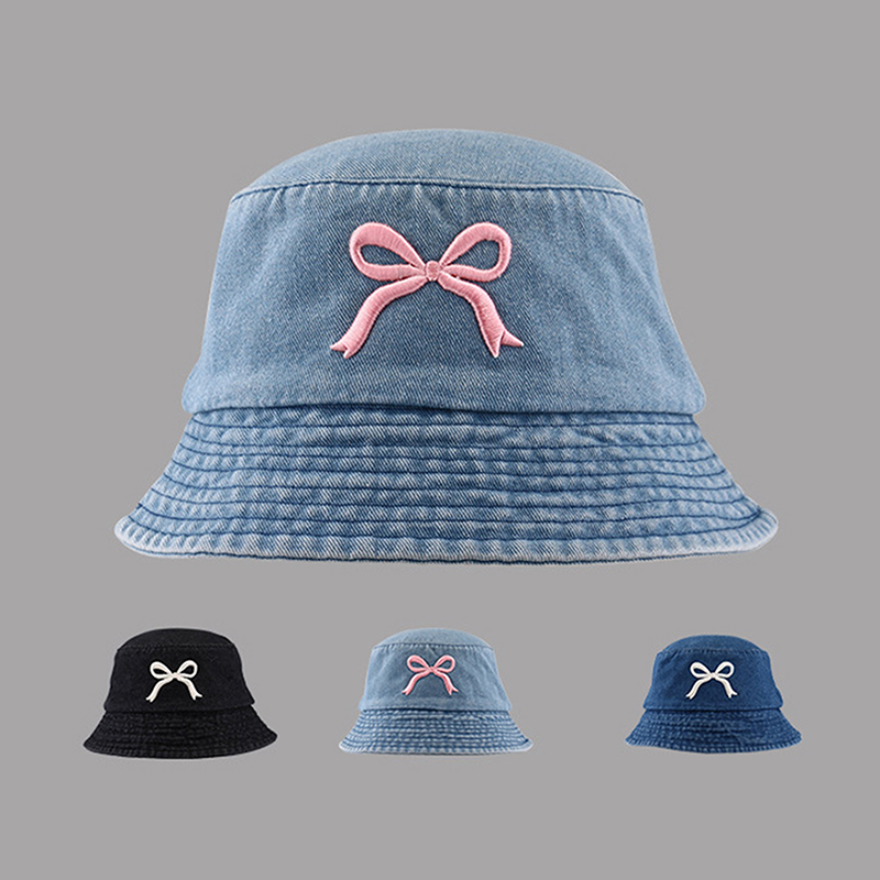 Bucket Hat Embroidered - Nuevo Sombrero de Pescador de Mezclilla