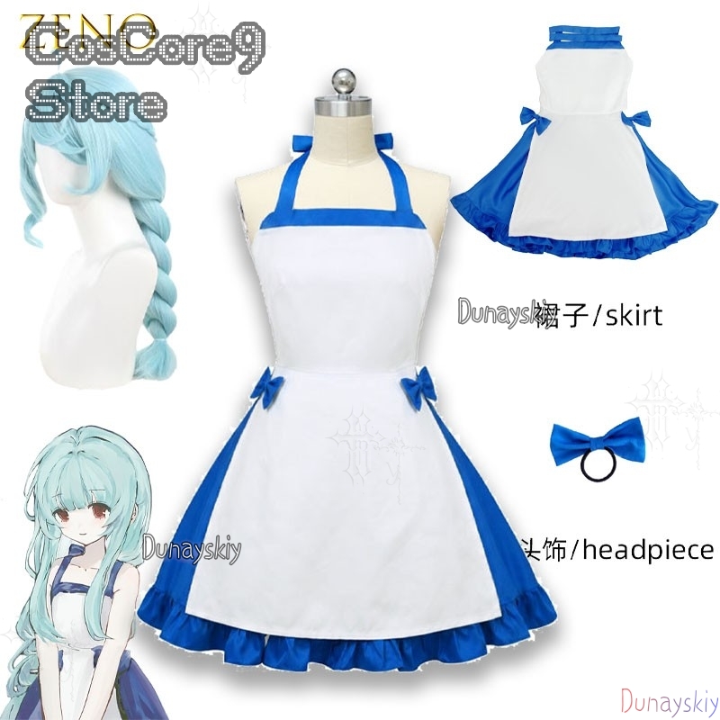 Japanese Street Fashion Female - Disfraz de personaje azul Zeno, conjunto