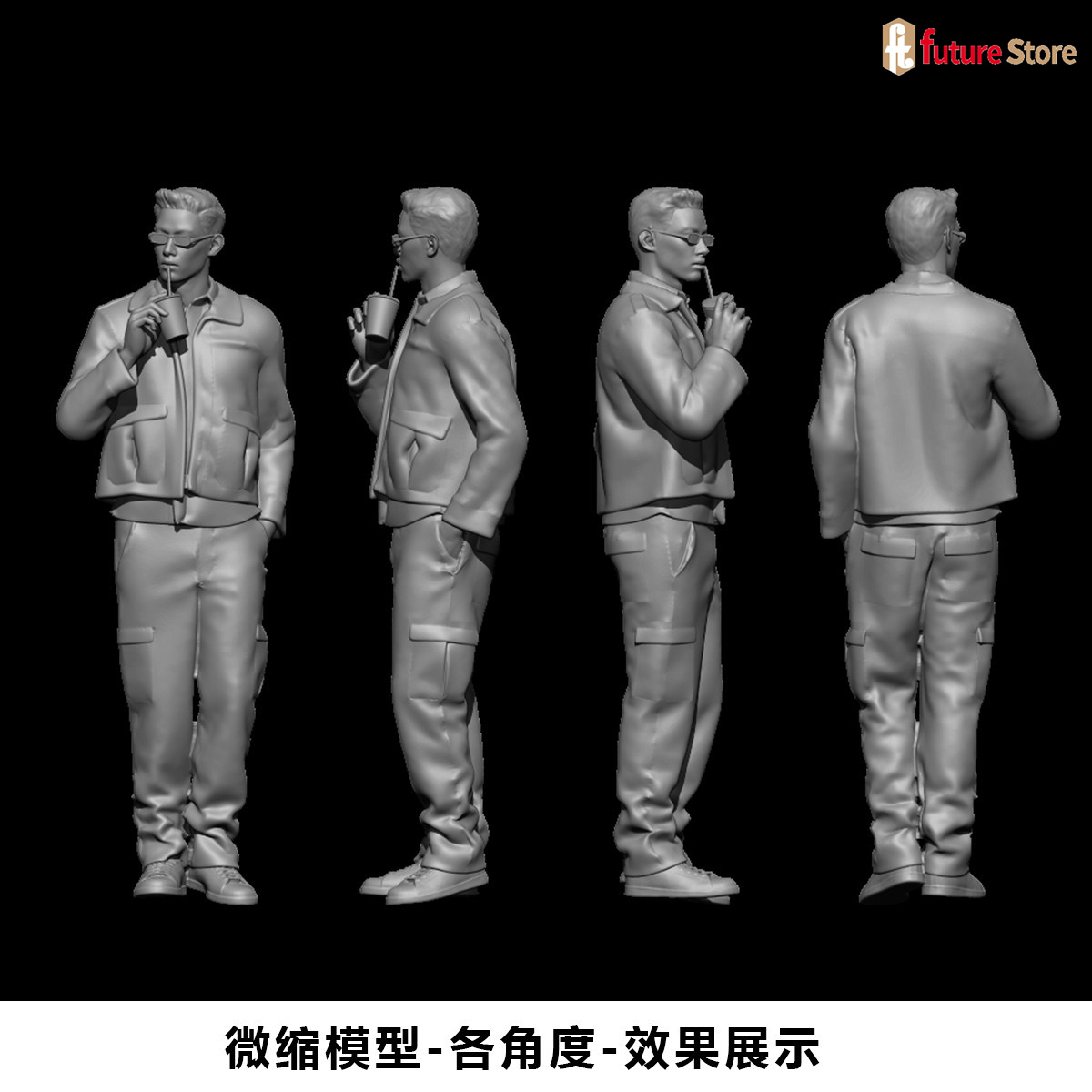 Figura de Hombre Barbudo a Esc - Street Fashion Photographers reseña y precio