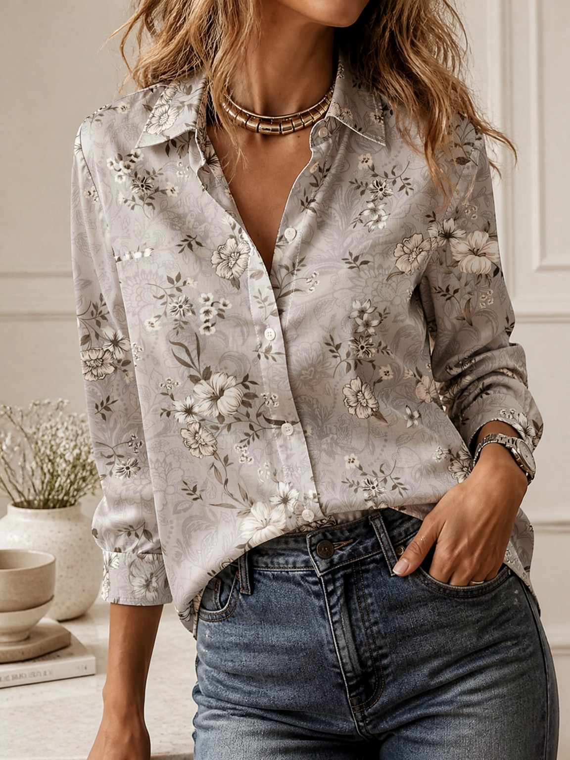 Camisa de Manga Larga con Cuel - Street Fashion Us reseña y precio