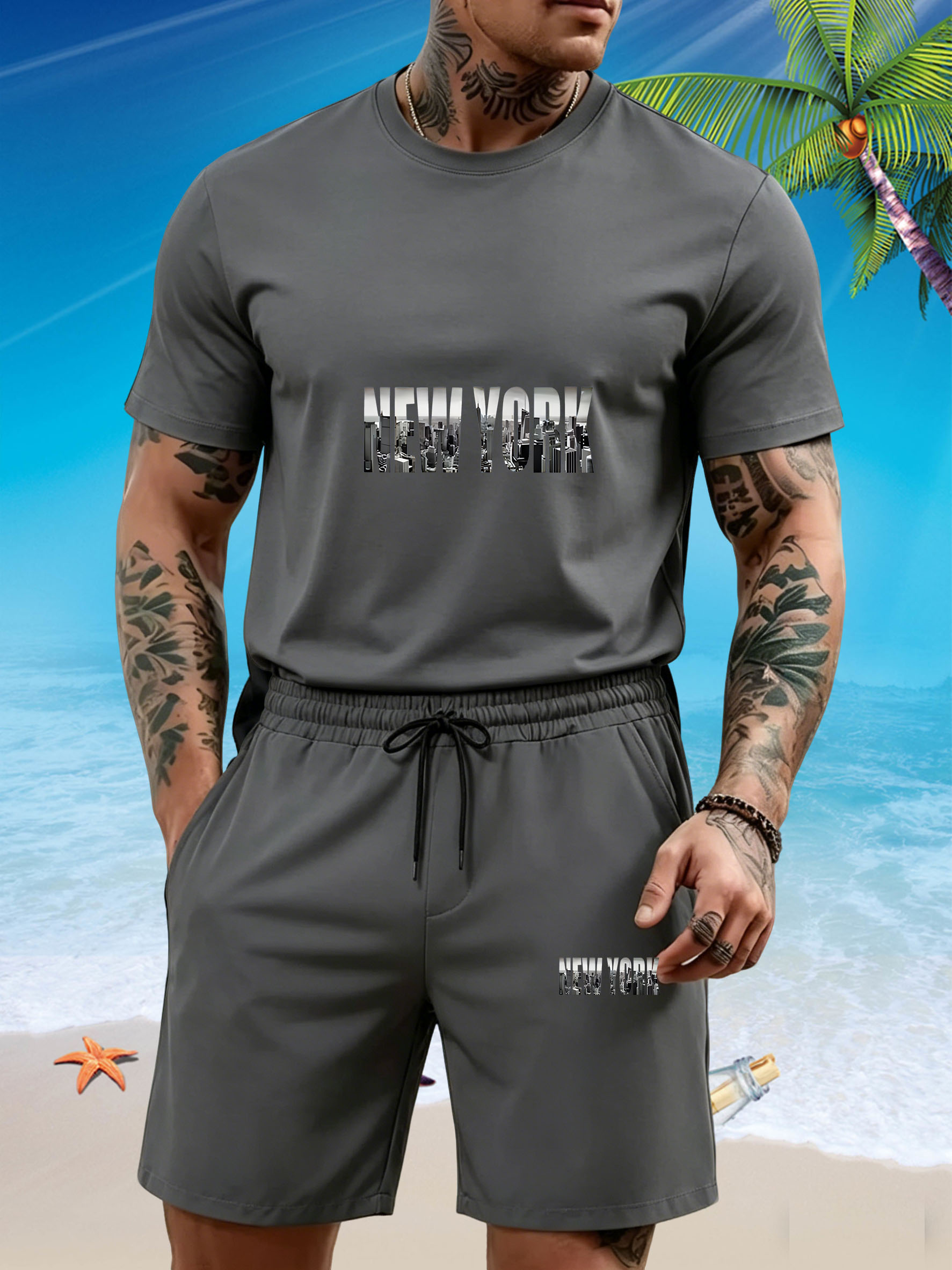 Camiseta de Hombre con Letras  - Street Fashion New York 2026 reseña y precio