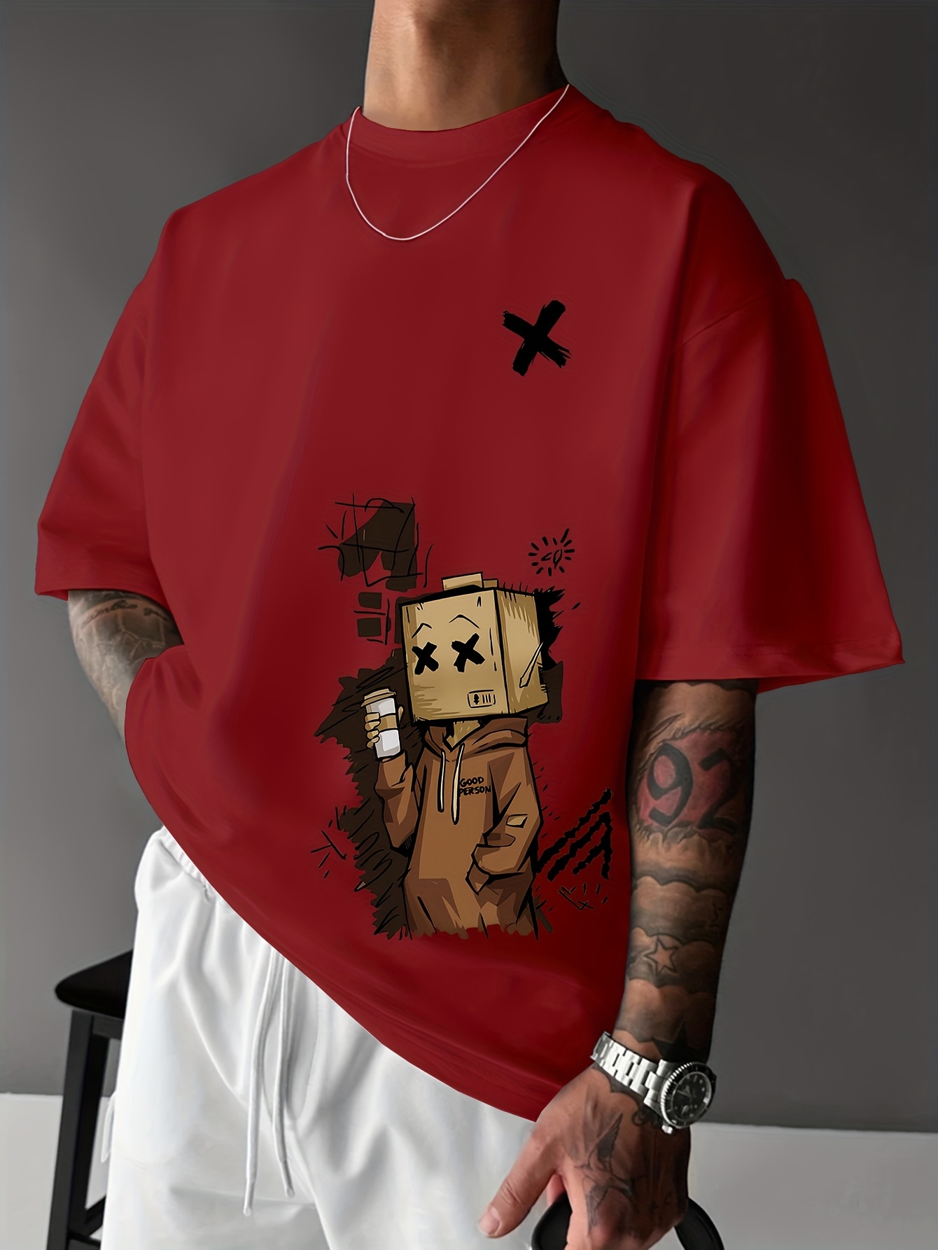 Camiseta de cuello redondo tra - Street Fashion Graffiti reseña y precio