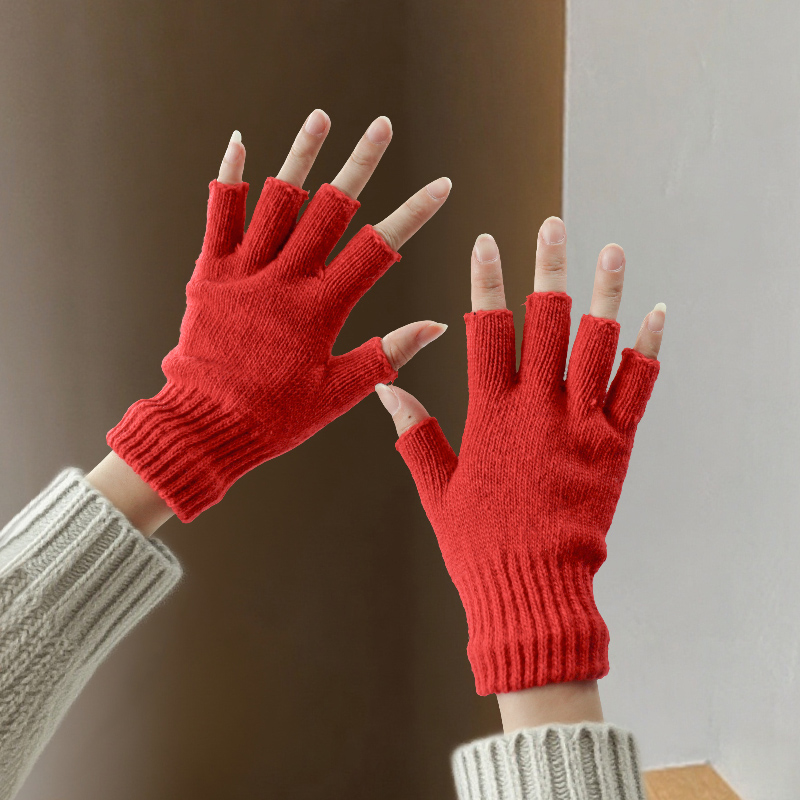 Guantes de lana de medio dedo  - Street Fashion Gloves reseña y precio