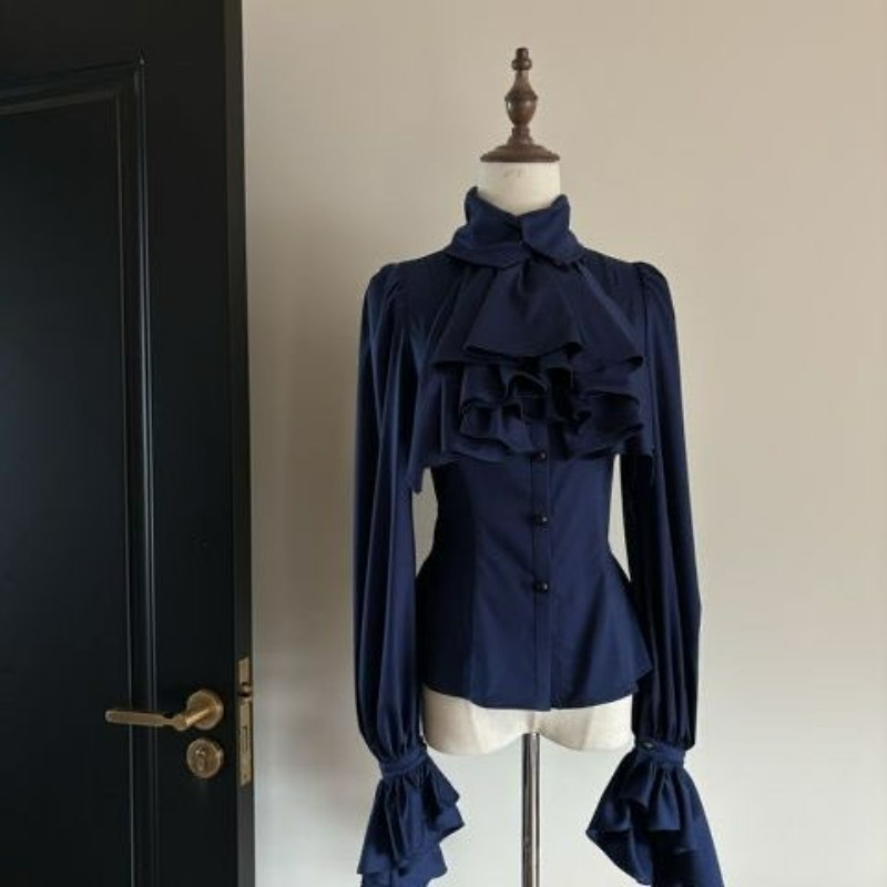 Camisa de manga larga con vola - Japanese Street Fashion Female reseña y precio