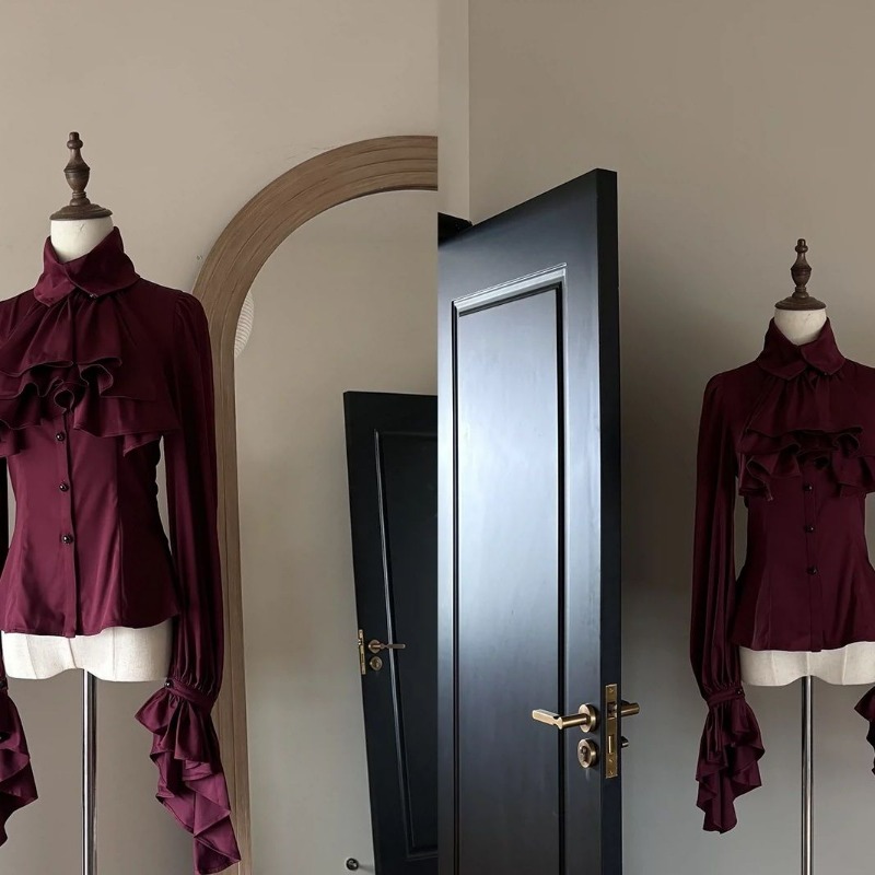 Camisa de manga larga con vola - Japanese Street Fashion Female reseña y precio