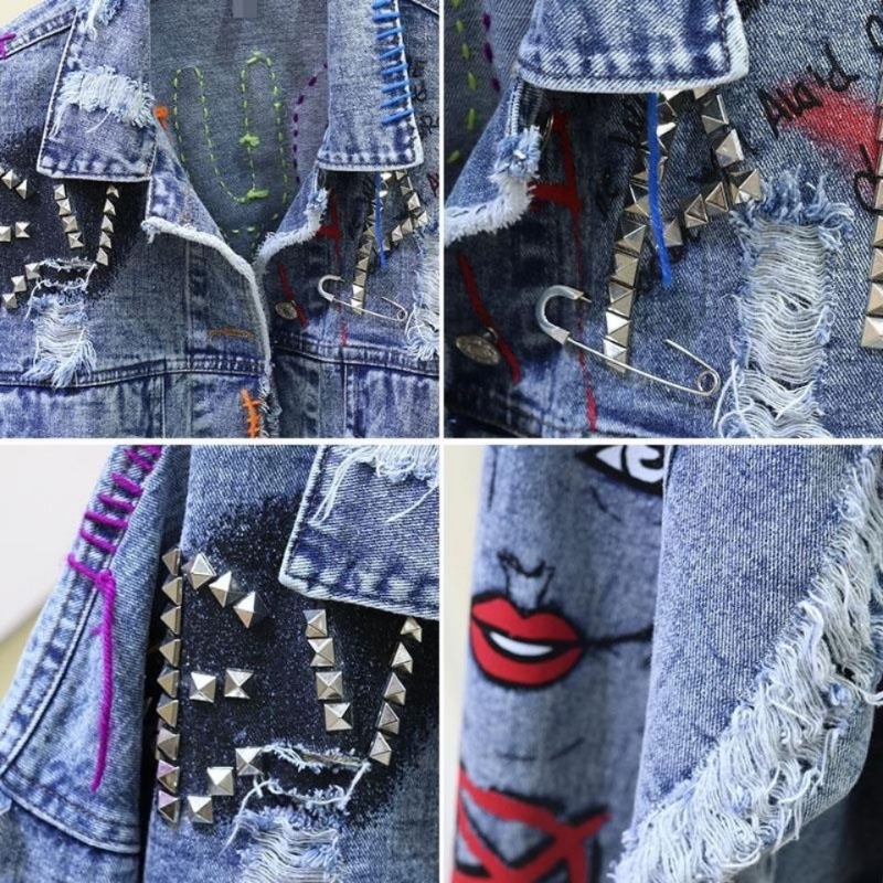 Chaqueta corta vaquera informa - Street Fashion Graffiti reseña y precio