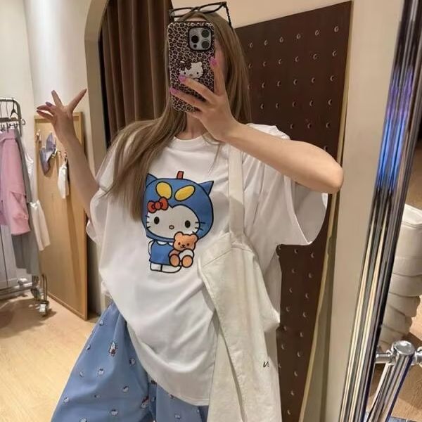 Camiseta de manga corta con es - Street Fashion Us reseña y precio