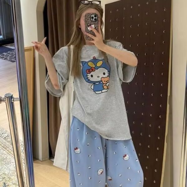 Camiseta de manga corta con es - Street Fashion Us reseña y precio