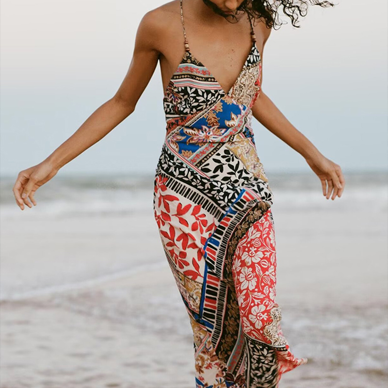 Vestido Midi con Estampado de  - Street Fashion Us reseña y precio