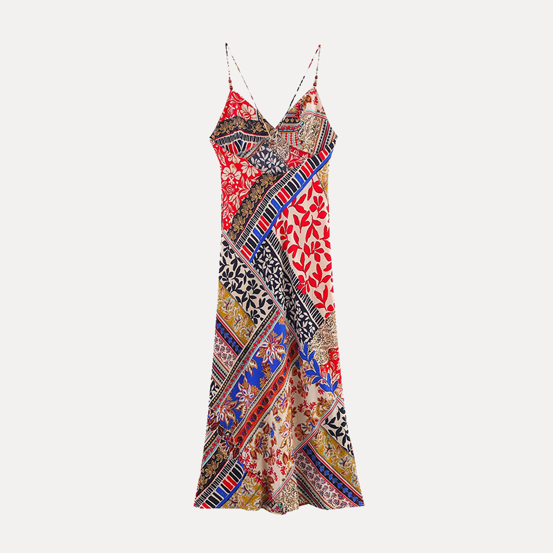 Vestido Midi con Estampado de  - Street Fashion Us reseña y precio